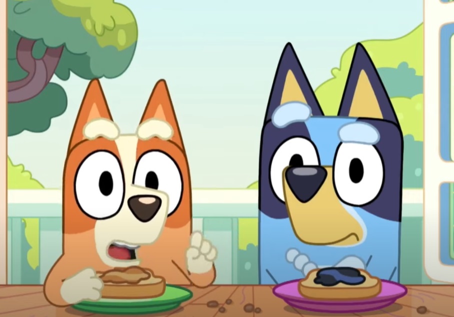 Screenshot from Bluey animated preschool television series.