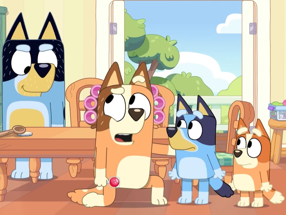 Screenshot from Bluey animated preschool television series.