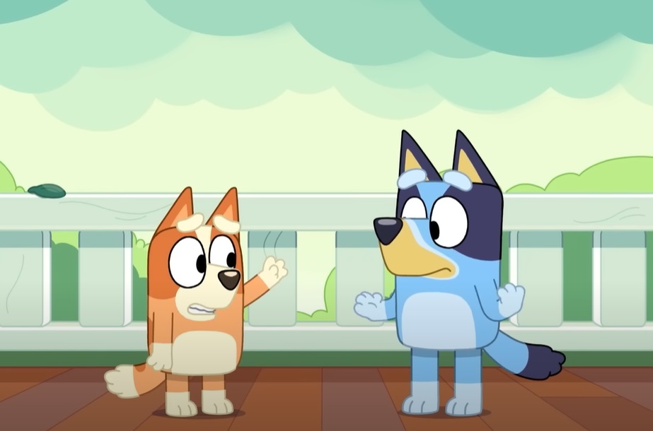 Screenshot from Bluey animated preschool television series.