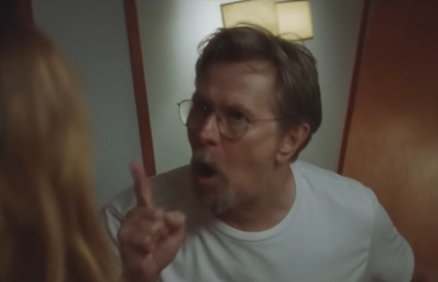 Screenshot of Gary Oldman yelling from - Mary (2019)