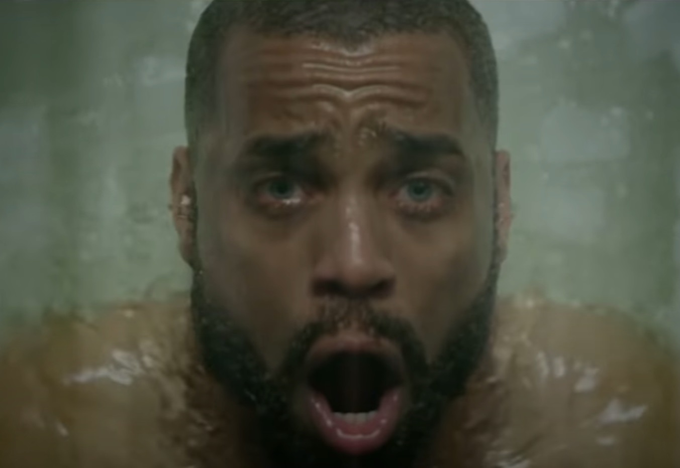Screenshot of Michael Ealy under water from - Jacob's Ladder (2019)