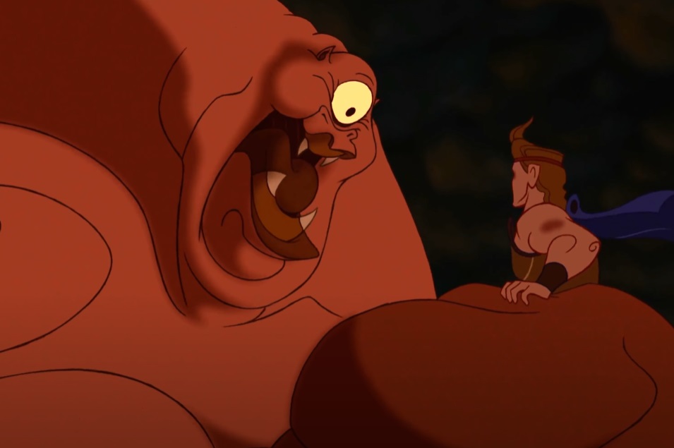 Screenshot from the animated film Hercules (1997).