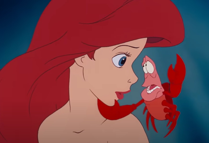 Screenshot from the animated movie The Little Mermaid (1989)