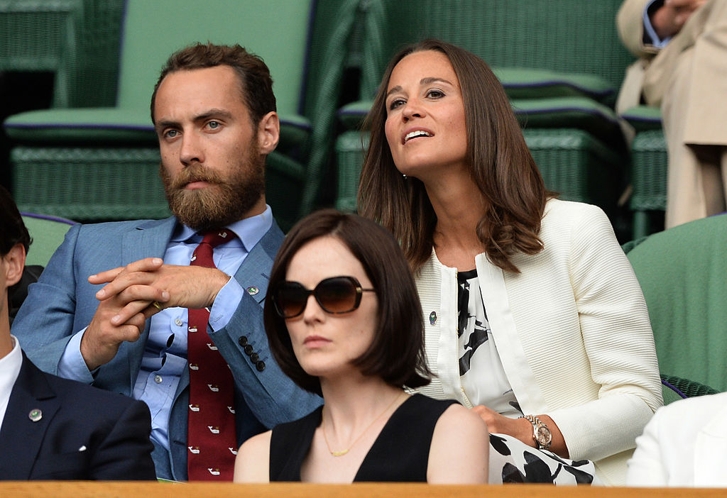 James Middleton, Michelle Dockery and Pippa Middleton