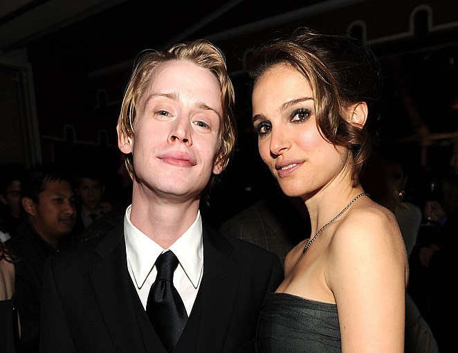 Actors Macaulay Culkin and Natalie Portman