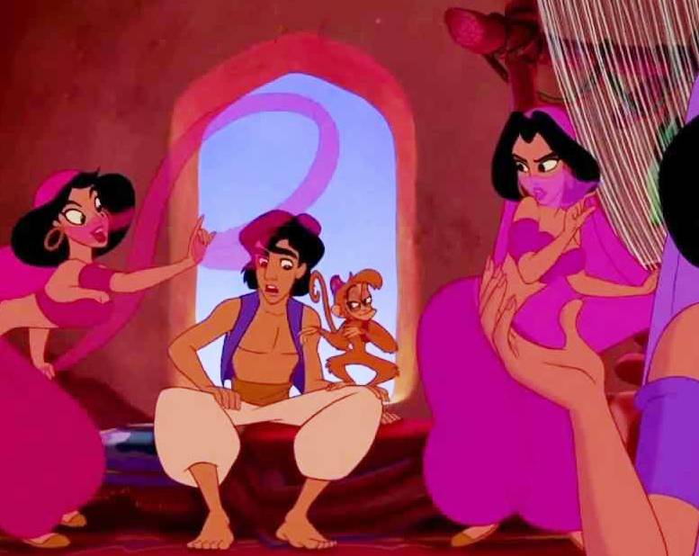 Screenshot from the animated movie Aladdin (1992)