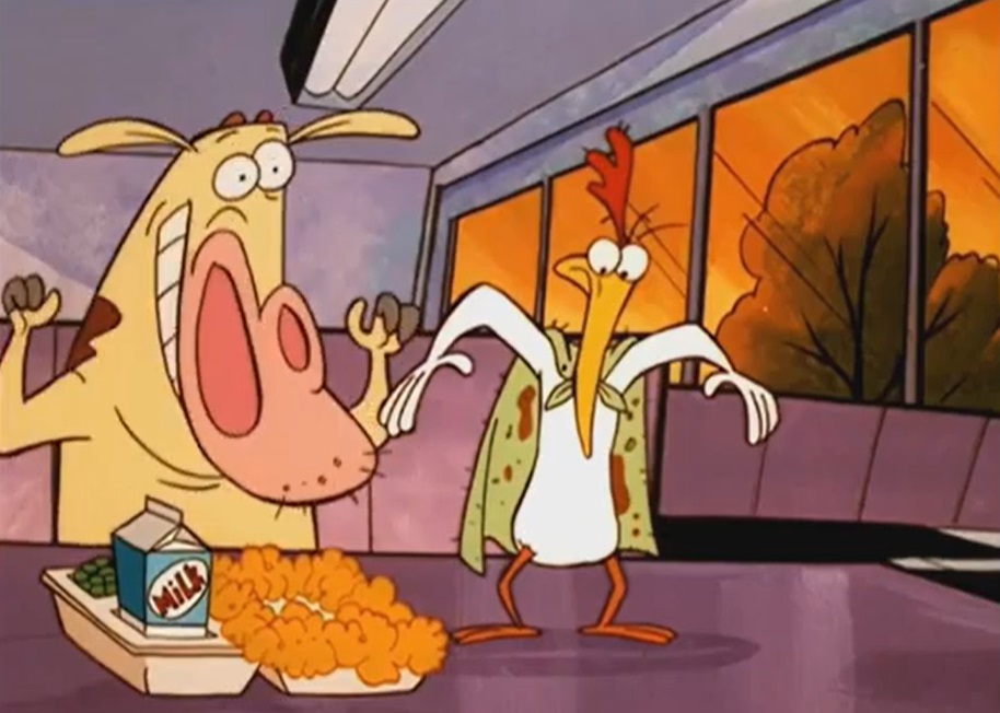Screenshot from the animated movie Cow and Chicken (1997-1999)