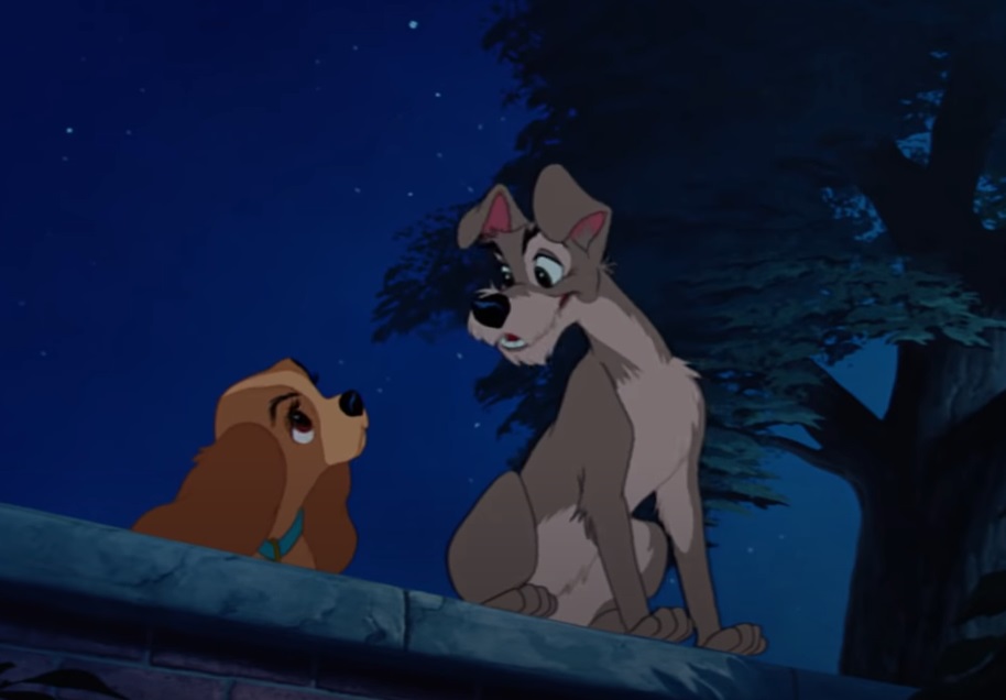 Screenshot from the animated movie Lady and the Tramp (1995)