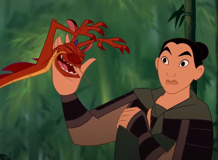 Screenshot from the animated movie Mulan (1998)