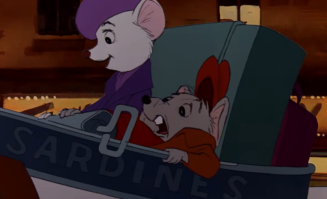 Screenshot from the animated movie The Rescuers (1977)