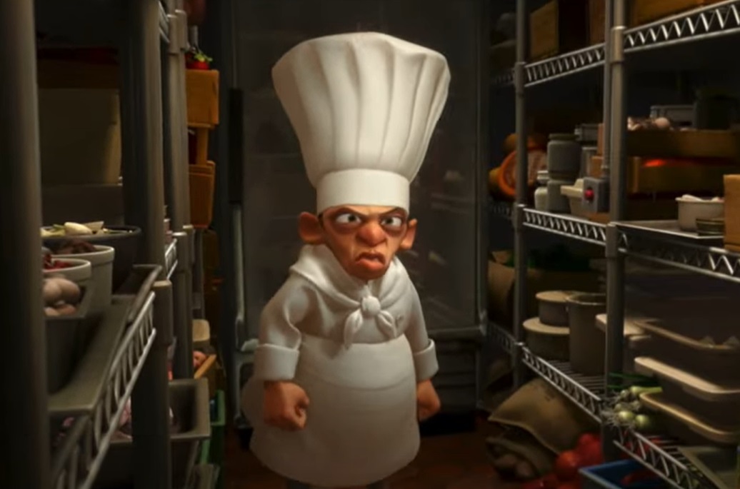 Screenshot from the animated movie Ratatouille (2007)