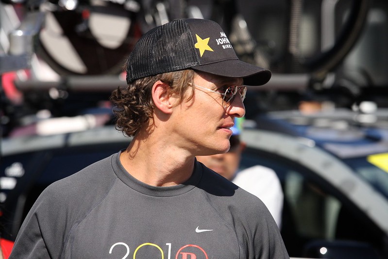 Portrait Photo of the Actor Matthew McConaughey in a dark t-shirt