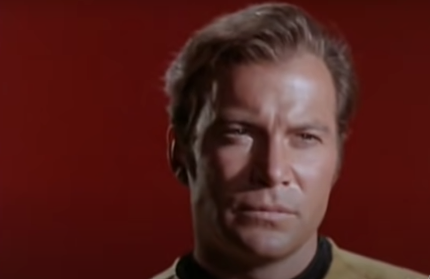 image of kirk on red background
