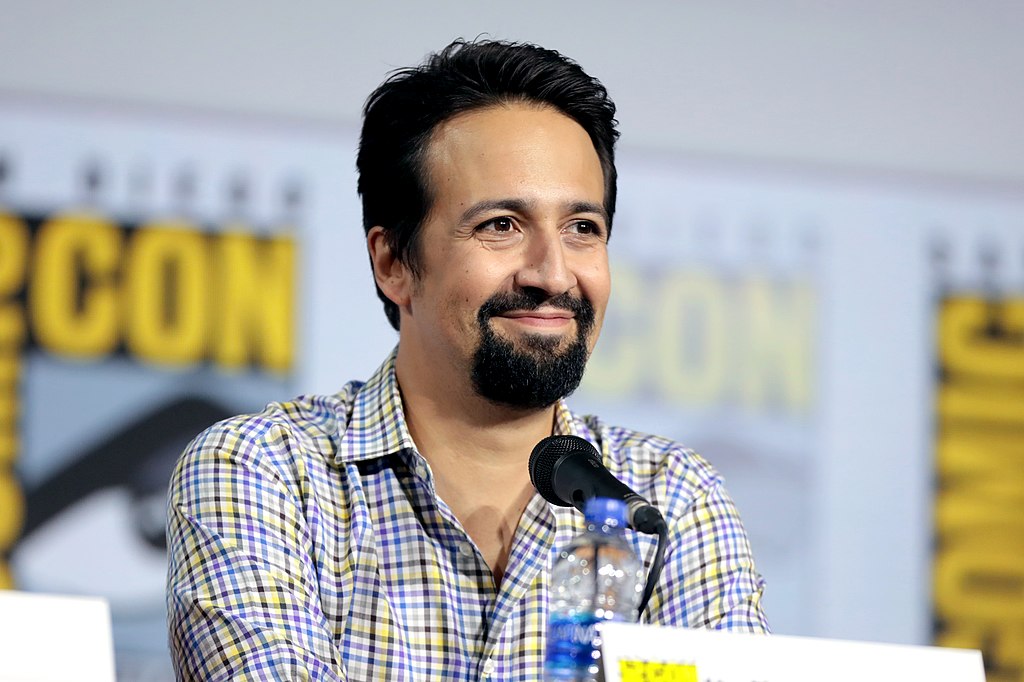Lin-Manuel Miranda speaking at the 2019 San Diego Comic Con International