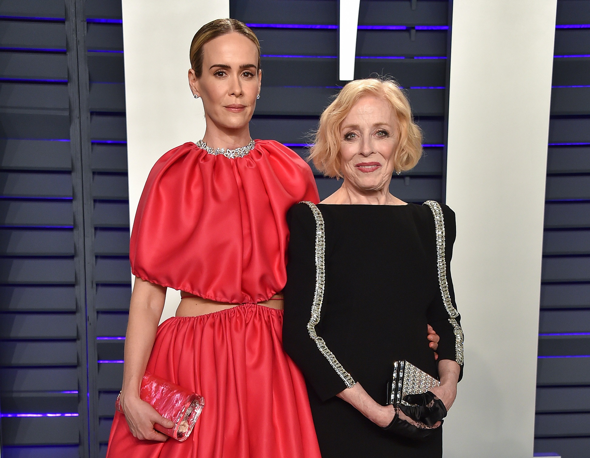 Sarah Paulson and Holland Taylor arrives for the Vanity Fair Oscar Party on February 24, 2019