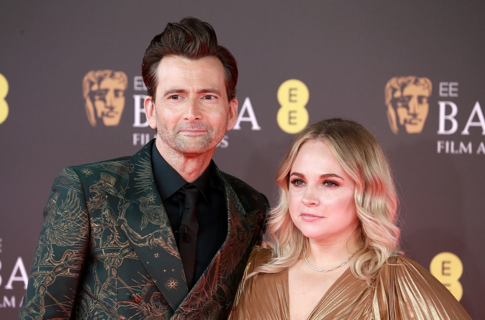 David Tennant and Georgia Moffett attend the 2024 EE BAFTA Film Awards at The Royal Festival Hall - 2024
