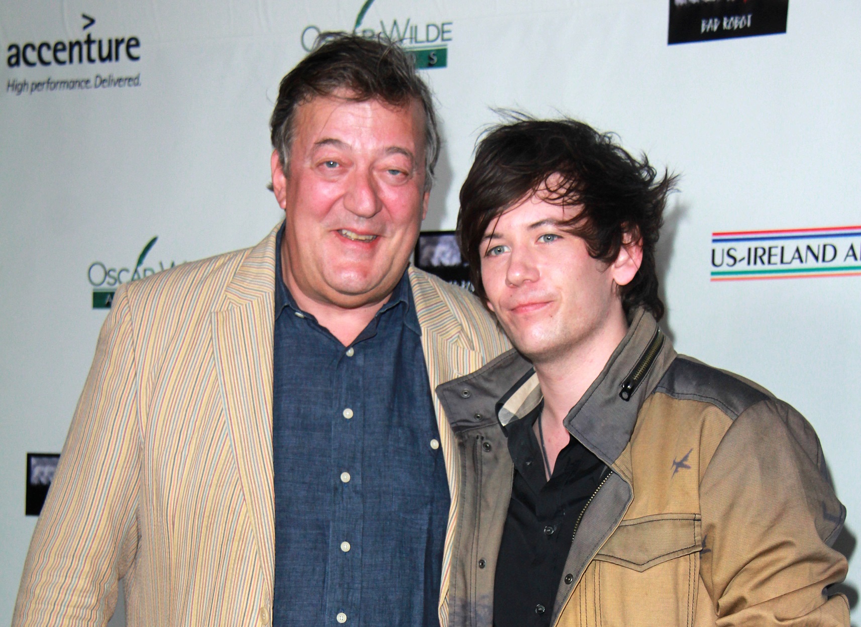 Stephen Fry, Elliott Spencer at the Oscar Wilde US-Ireland Pre-Academy Awards - 2015