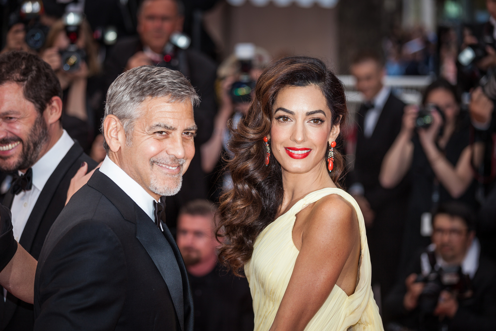 George Clooney and his wife Amal Clooney attend the 'Money Monster' premiere - 2016