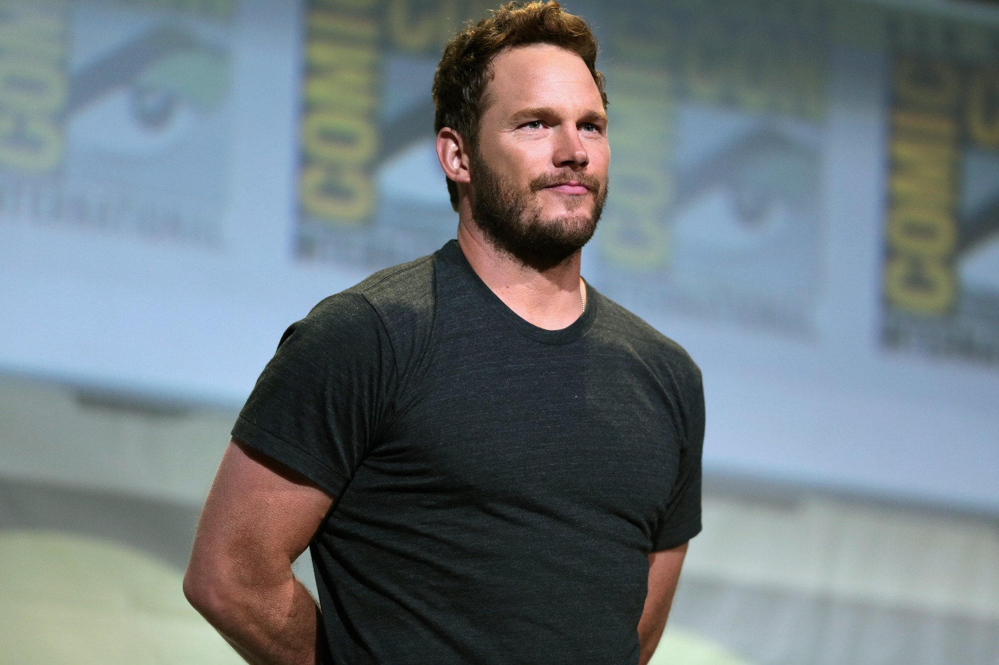 Chris Pratt speaking at the 2016 San Diego Comic Con International