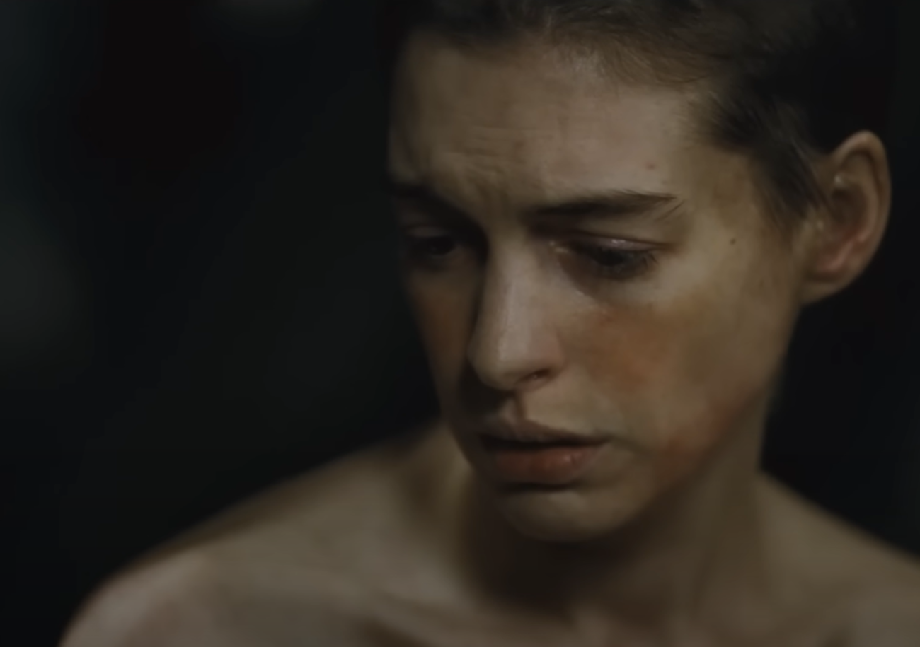 Screenshot of Anne Hathaway as Fantine - from Les Misérables (2012)