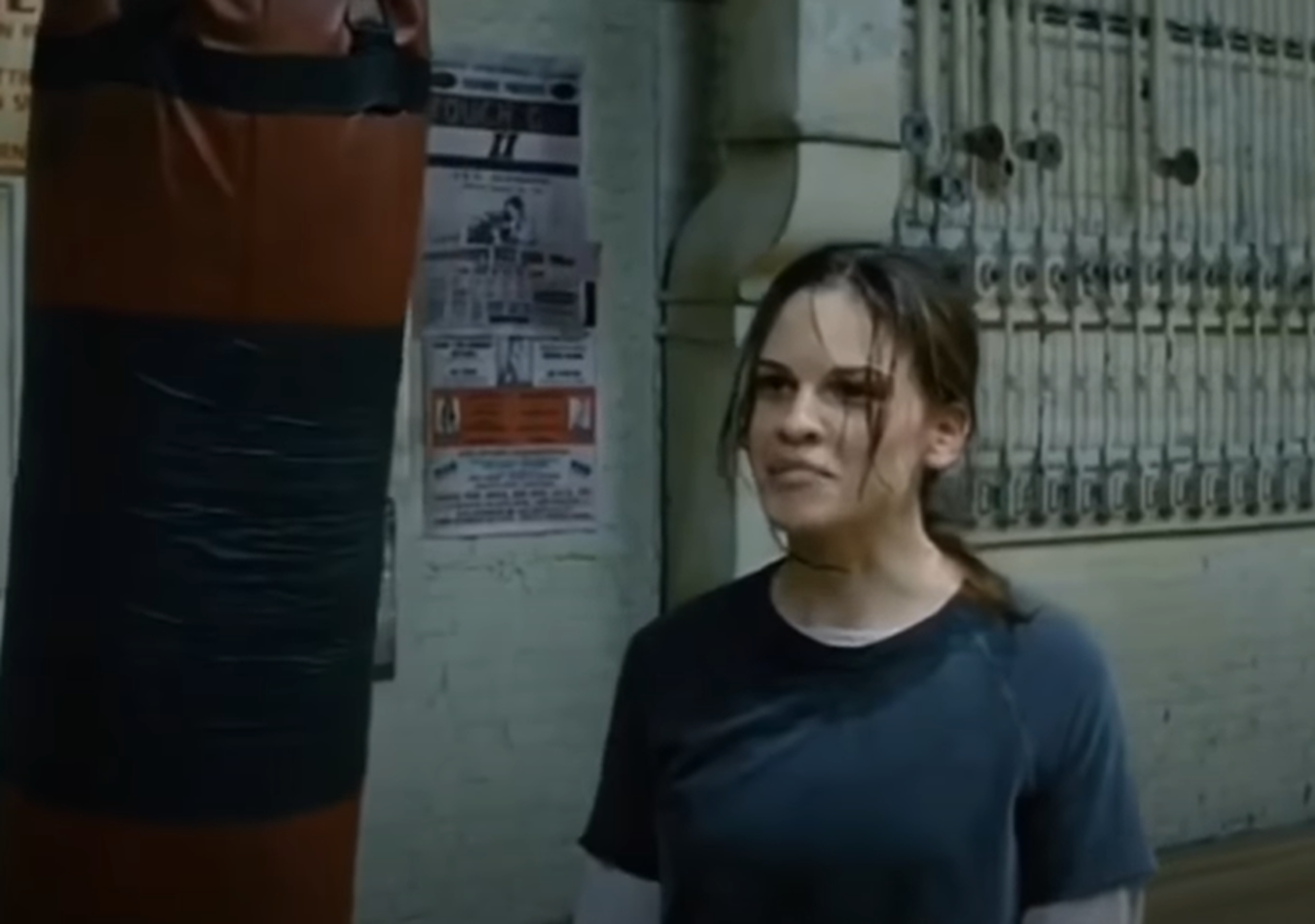 Screenshot of Hilary Swank as Maggie Fitzgerald - from Million Dollar Baby (2004)