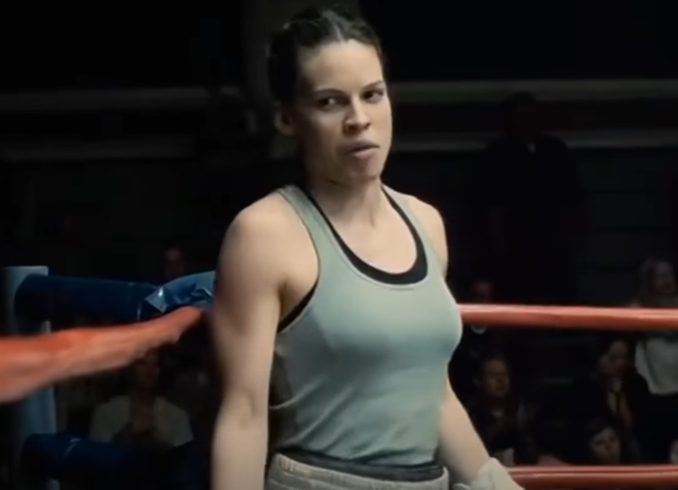 Screenshot of Hilary Swank as Maggie Fitzgerald - from Million Dollar Baby (2004)