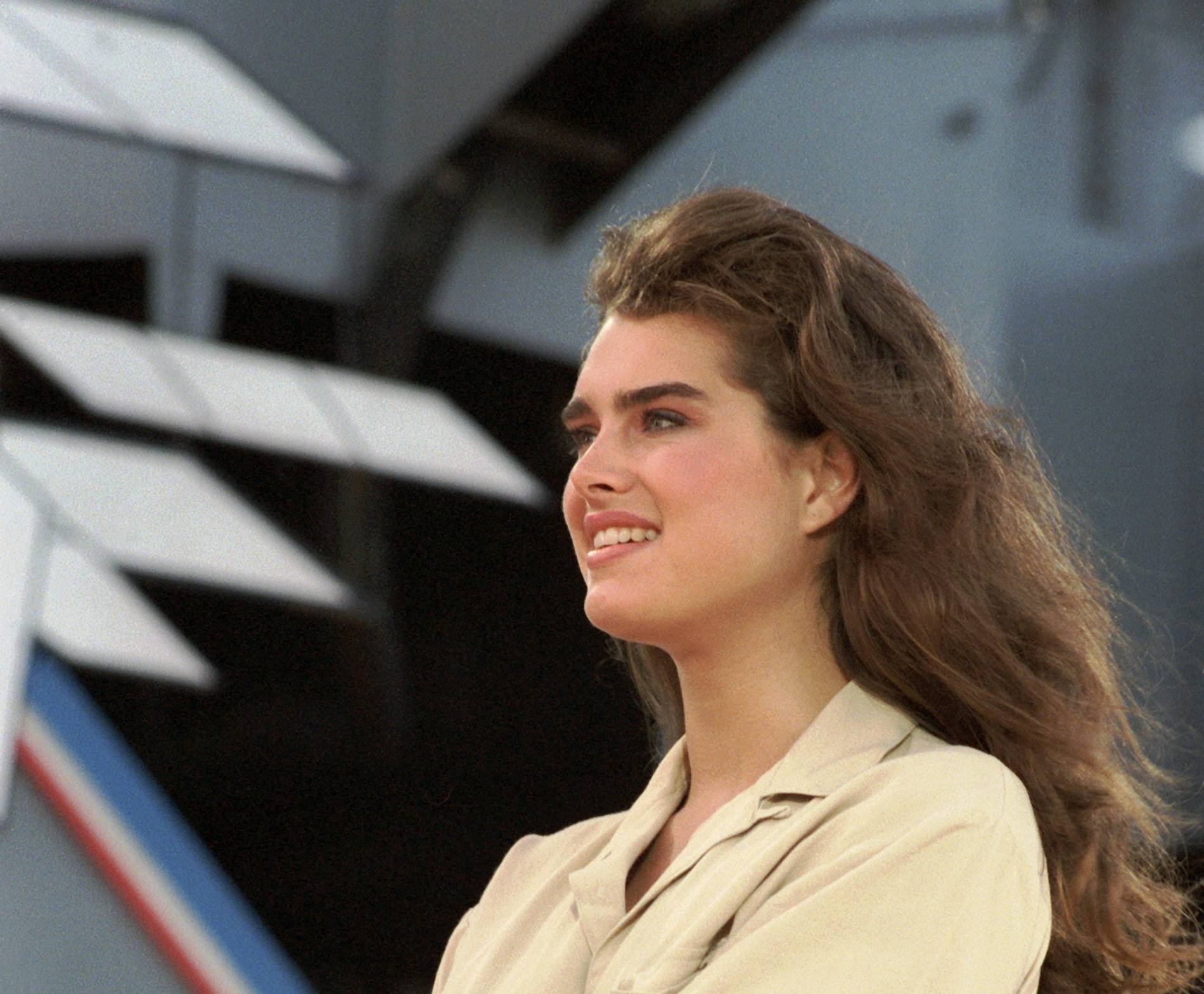 Portrait Photo of Brooke Shields at Naval Air Station, Pensacola in 1986