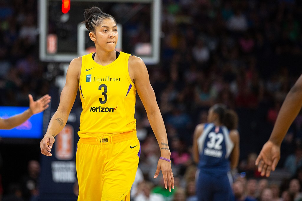 Los Angeles player Candace Parker during a game