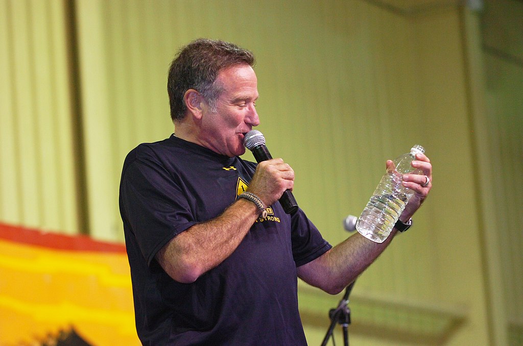 Portrait Photo of American actor and comedian Robin Williams.