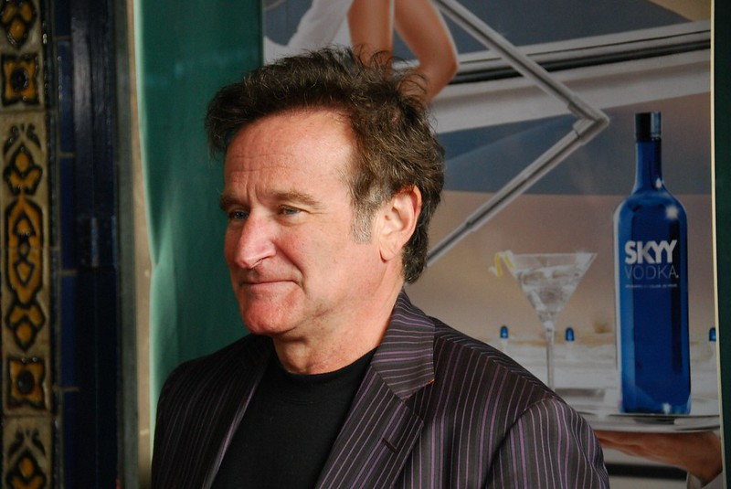 Portrait Photo of American actor and comedian Robin Williams.