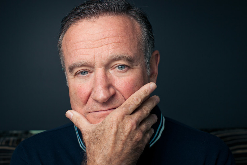Portrait Photo of American actor and comedian Robin Williams.
