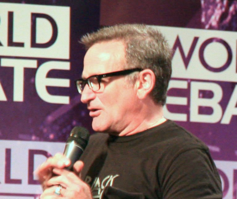 Portrait Photo of American actor and comedian Robin Williams.