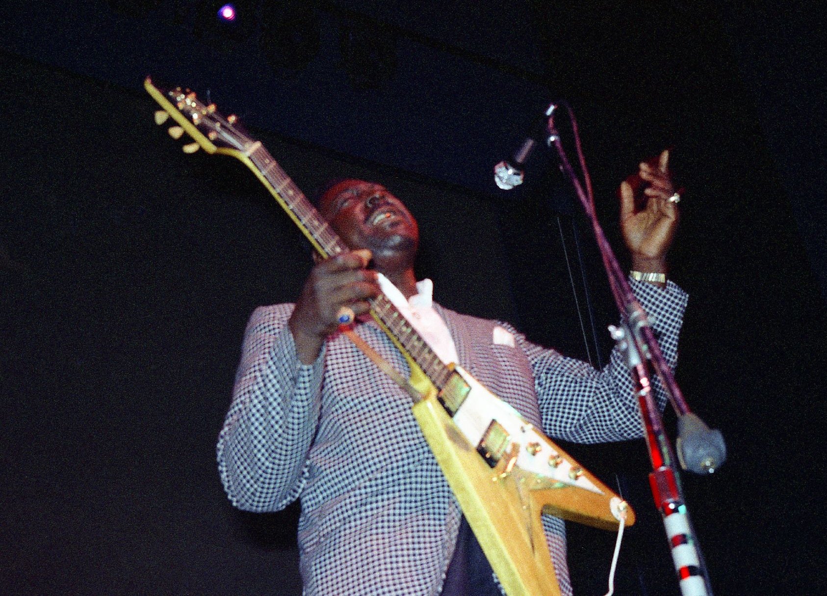 Portrait Photo of Albert King performing  at the Fillmore East