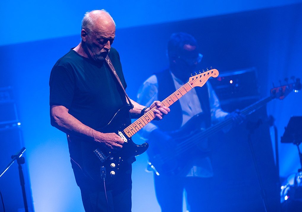 Portrait Photo of David Gilmour performing on stage