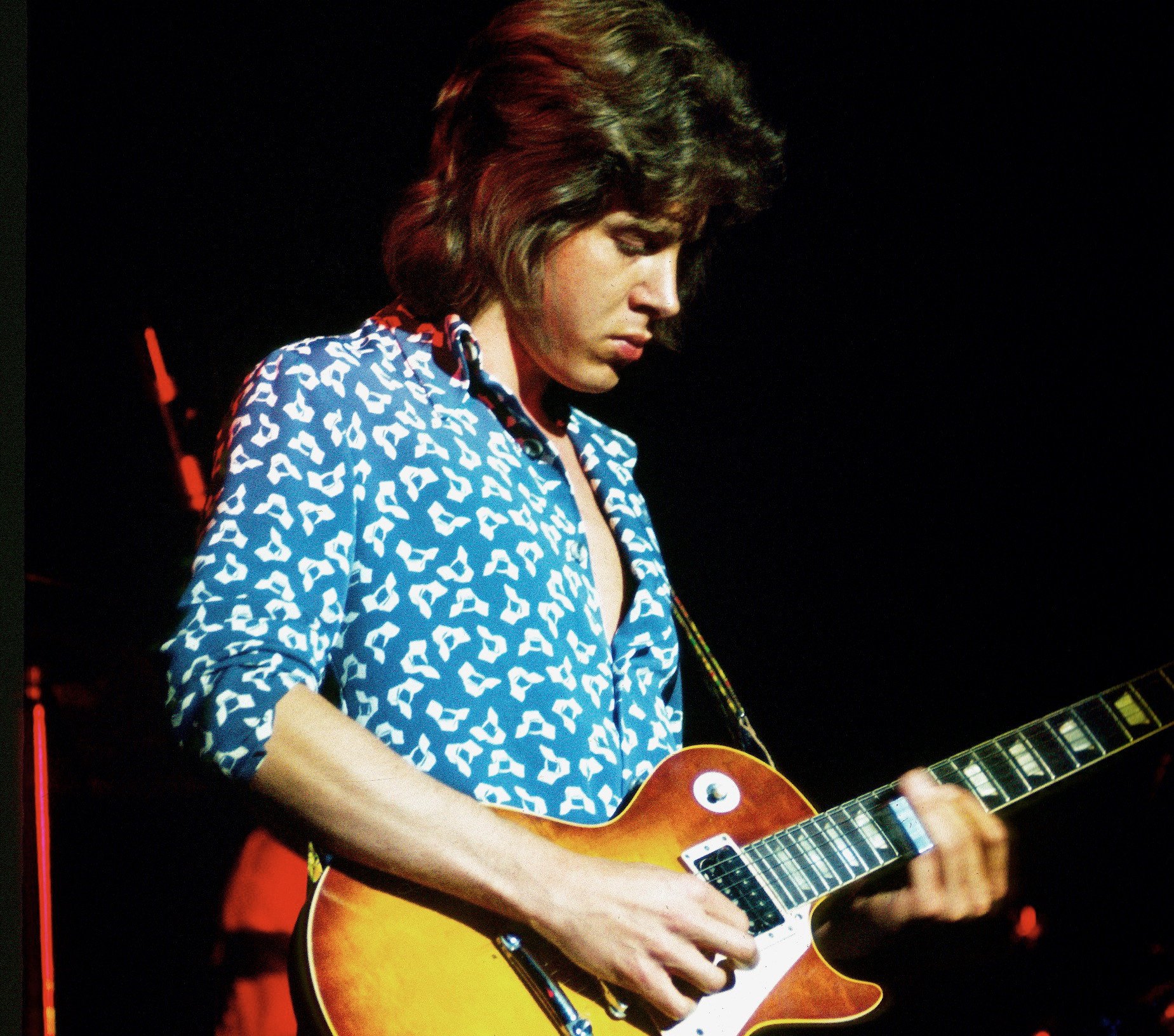 Mick Taylor during the Rolling Stones '72 tour of North America in June, at Winterland in San Francisco