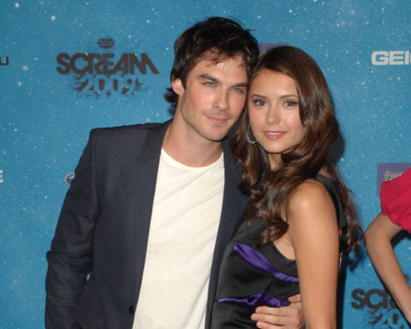 Nina Dobrev and Ian Somerhalder