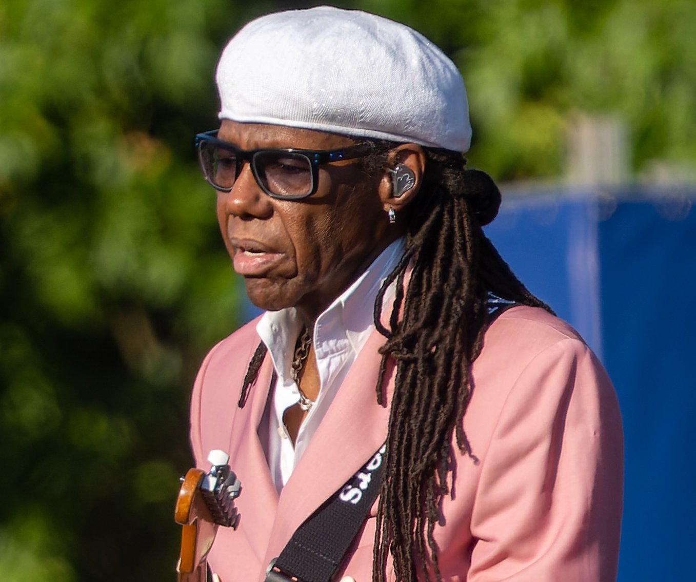 Portrait Photo of Nile Rodgers Performing at Hyde Park in 2022