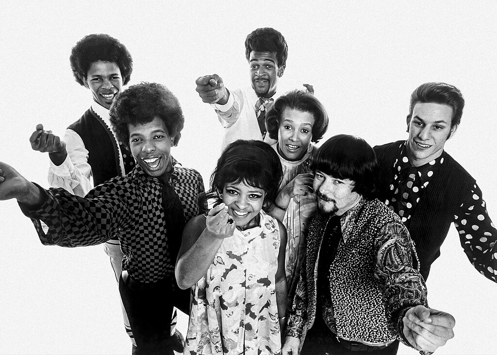 Publicity photo of the American band Sly and the Family Stone in 1968