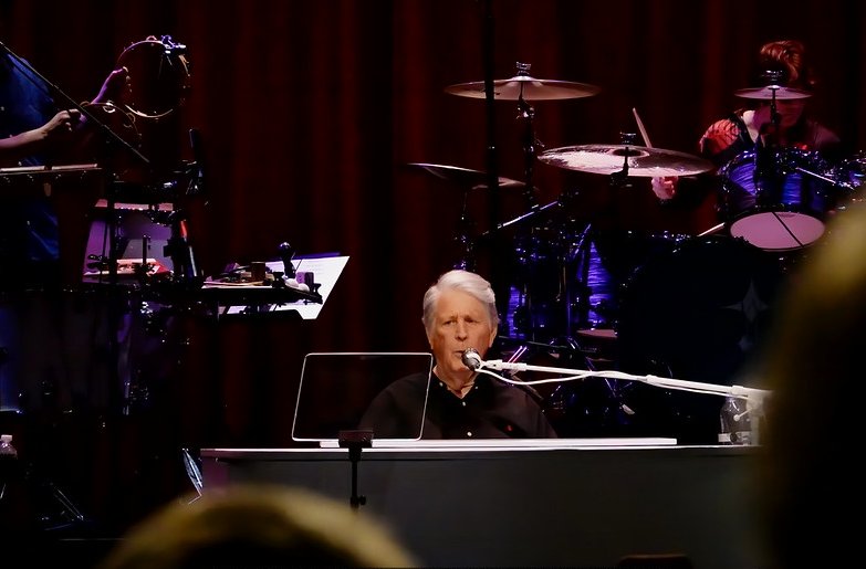 Portrait Photo of Brian Wilson performing on stage