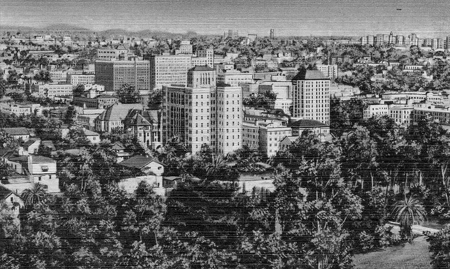Hollywood, From The Hills, Los Angeles In The Distance