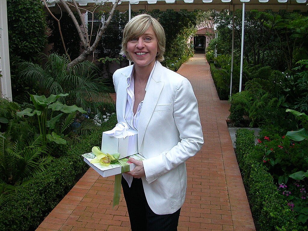 Photo of Ellen DeGeneres attending Oprah's birthday party