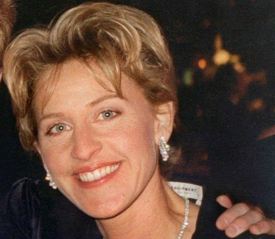 Portrait Photo of Ellen DeGeneres in a black outfit