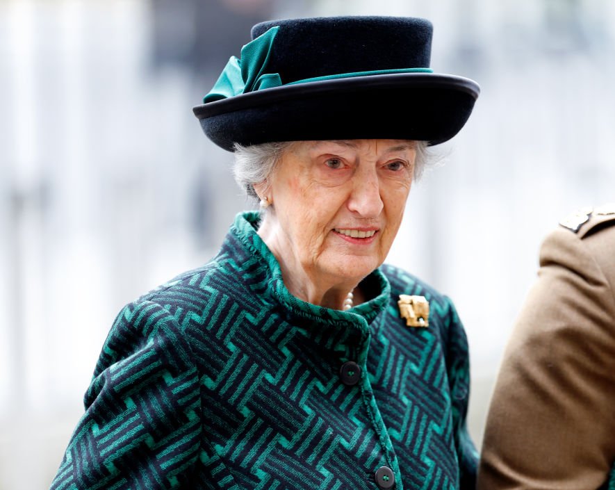 Lady Susan Hussey, Baroness Hussey of North Bradley (lady-in-waiting to Queen Elizabeth II) attends a Service of Thanksgiving for the life of Prince Philip