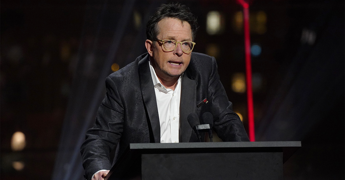 Michael J. Fox speaks onstage during the 2024 TIME100 Gala at Jazz at Lincoln Center on April 25, 2024 in New York City.