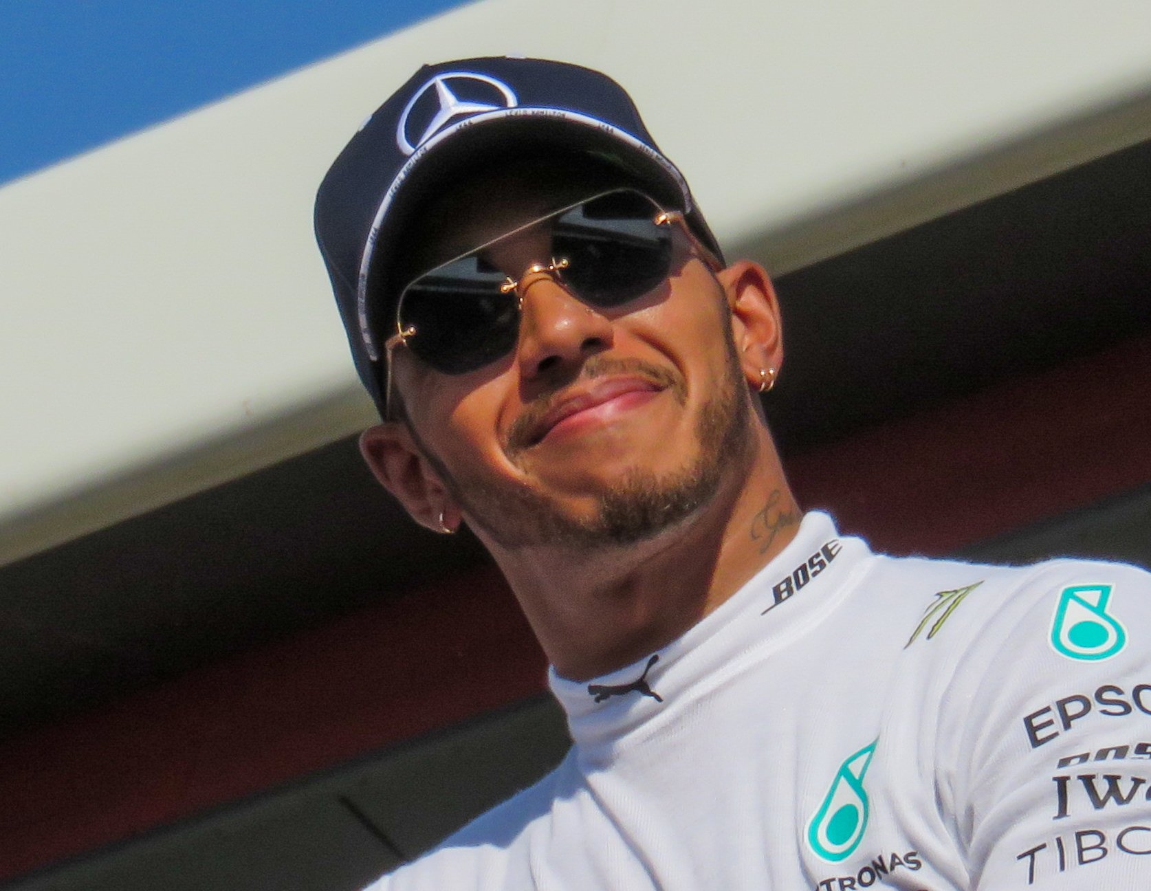 Lewis Hamilton visiting fans at the 2018 British Grand Prix