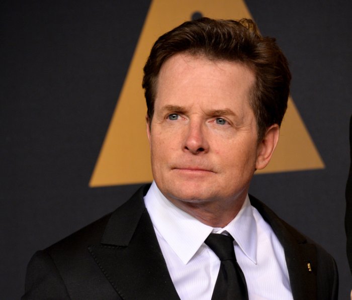 Michael J. Fox in the photo room at the 89th Annual Academy Awards