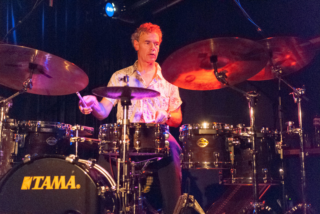 Portrait Photo of the drummer Bill Bruford in Utrecht 2008