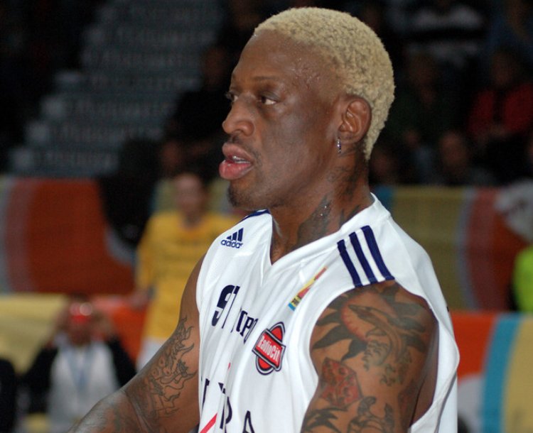 Portrait Photo of Dennis Rodman playing for Torpan Pojat
