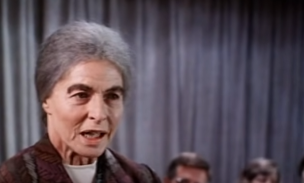 Ingrid Bergman  in A Woman Called Golda in plaid coat