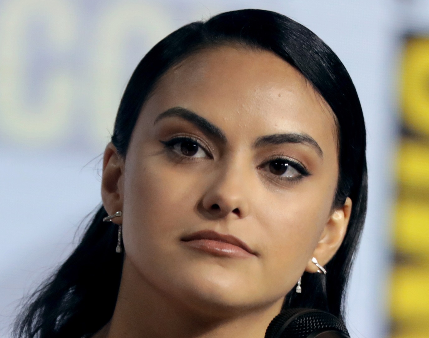 Camila Mendes speaking at the 2019 San Diego Comic Con International